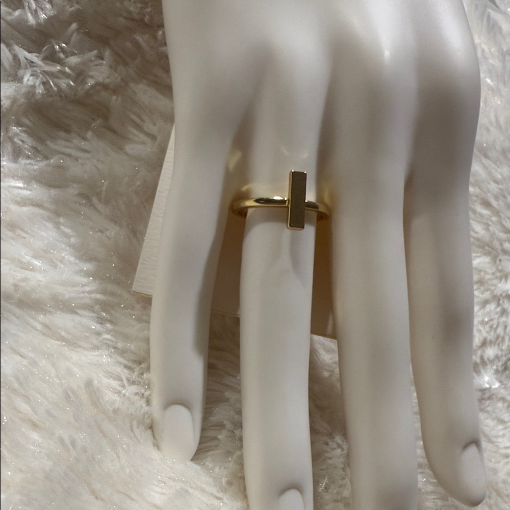 French Connection Gold Bar Ring